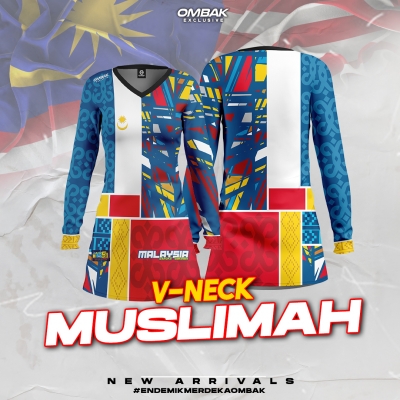 MALAYSIA TEE 2022 - Muslimah V-Neck